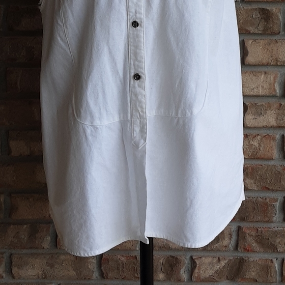 Free People linen/cotton snap front shirt size med - Picture 3 of 9